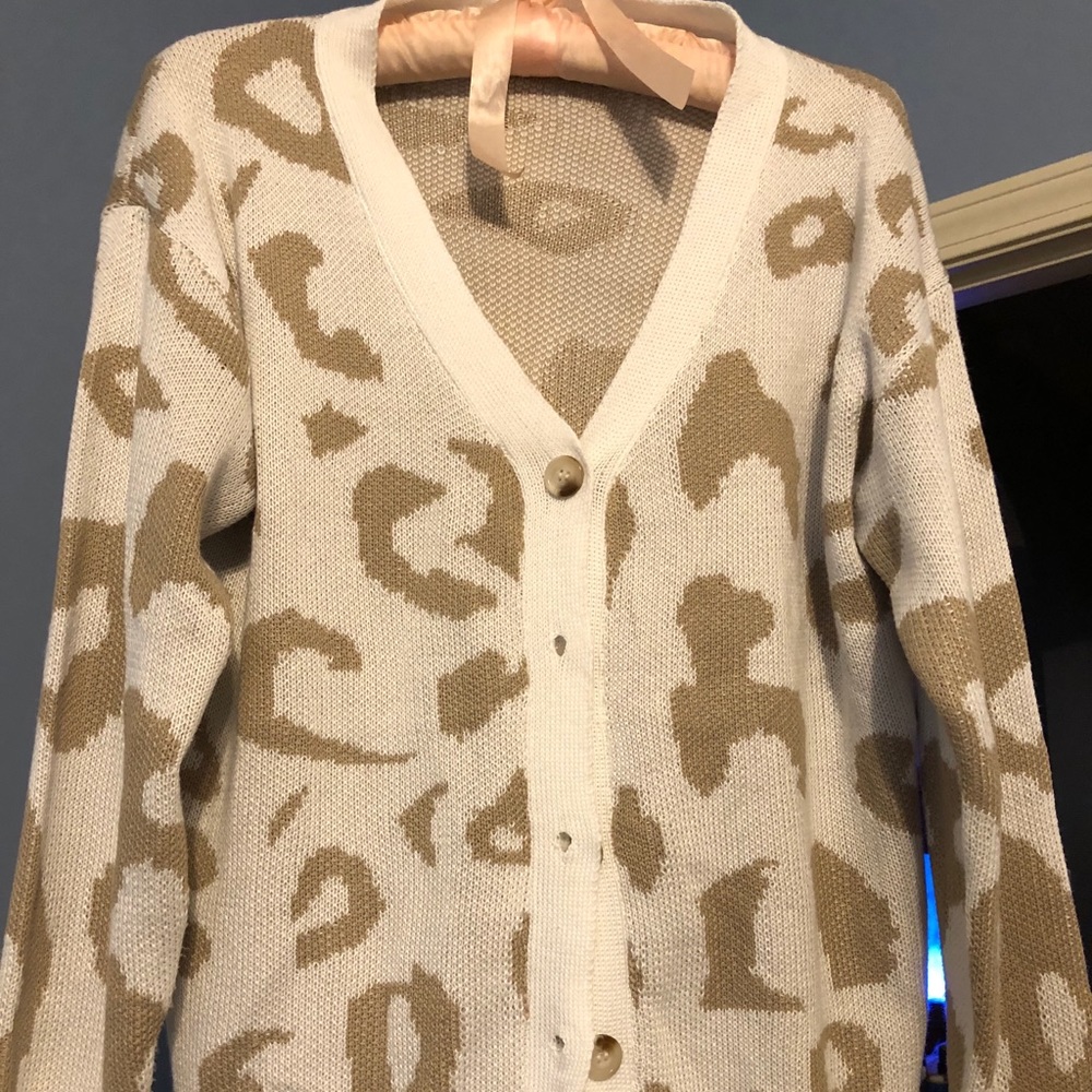 Leopard print cardigan